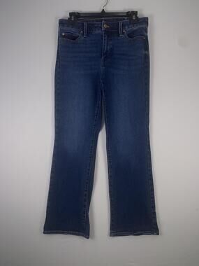 Talbots Jeans Womens 8P Blue Barely Bootcut Medium Wash Petite Stretch Denim